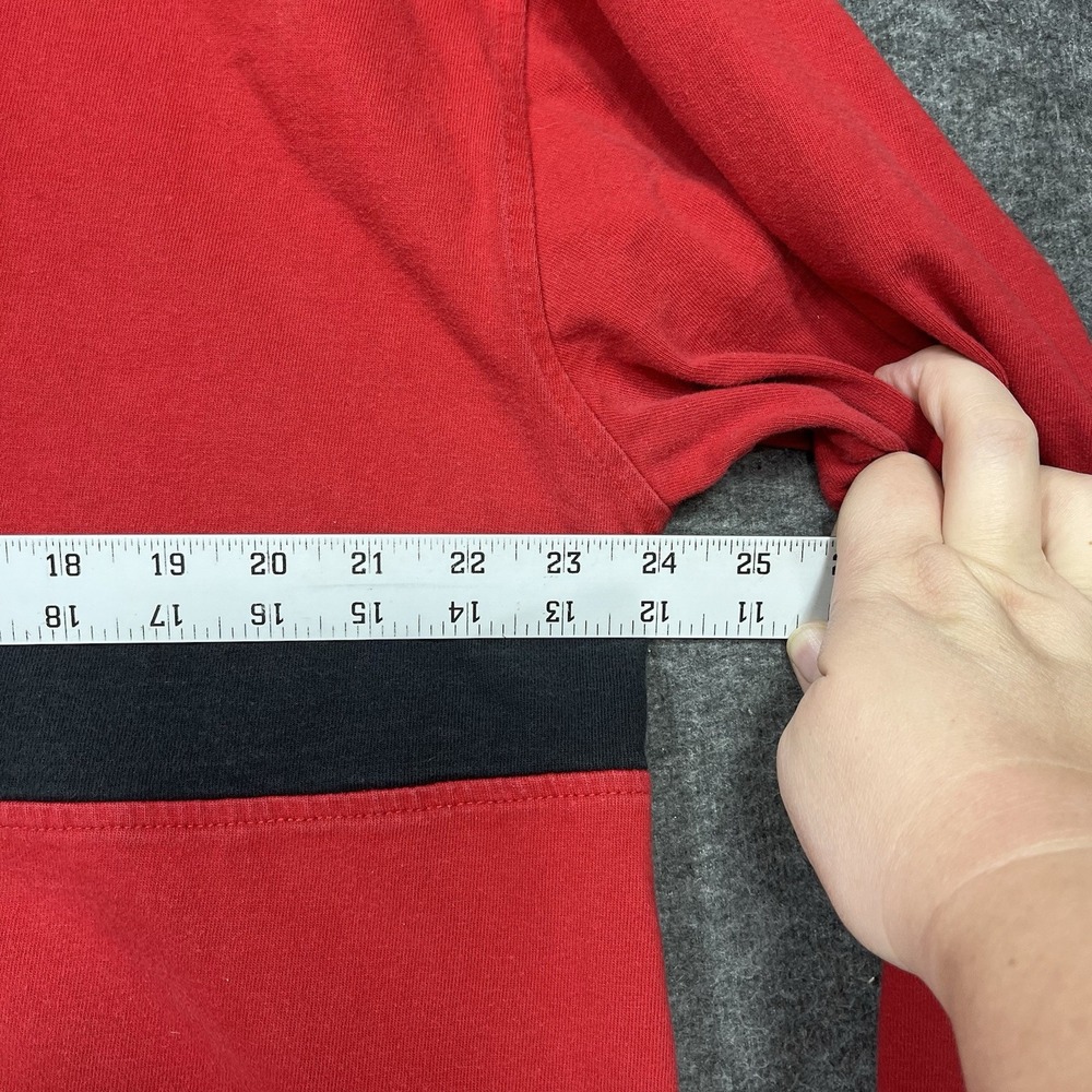 Vintage University of Georgia Bulldogs Rugby Shirt Mens L Red Black Striped SEC - Picture 9 of 14